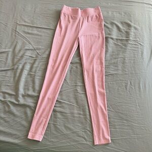 Pink glitter striped tights pants